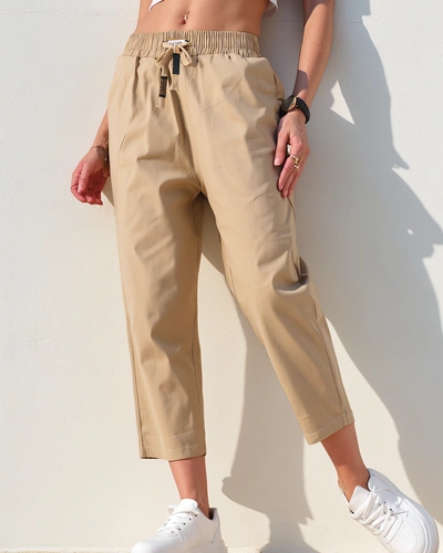 Royalfashion Прості жіночі тканинні штани 7/8