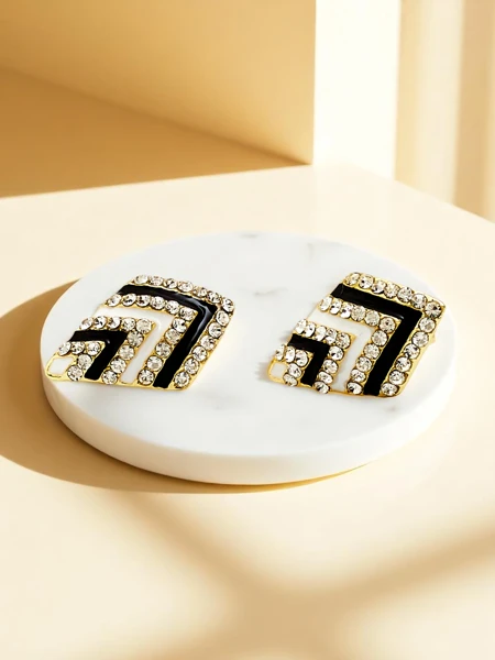 Royalfashion Klipsy kolczyki damskie z cyrkoniami