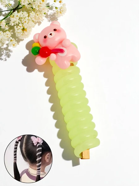 Royalfashion Gumka do włosów sprężynka z misiem Teddy Twist