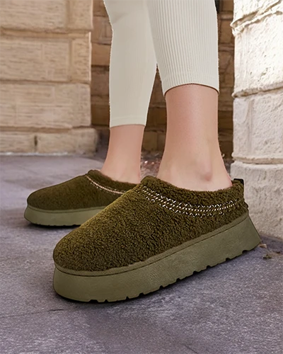 Royalfashion Krótkie buty a'la śniegowce damskie Esel