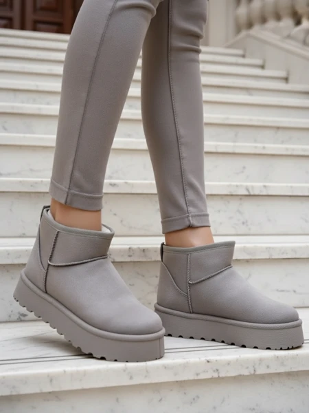 Royalfashion Krótkie buty a'la śniegowce damskie Fofio
