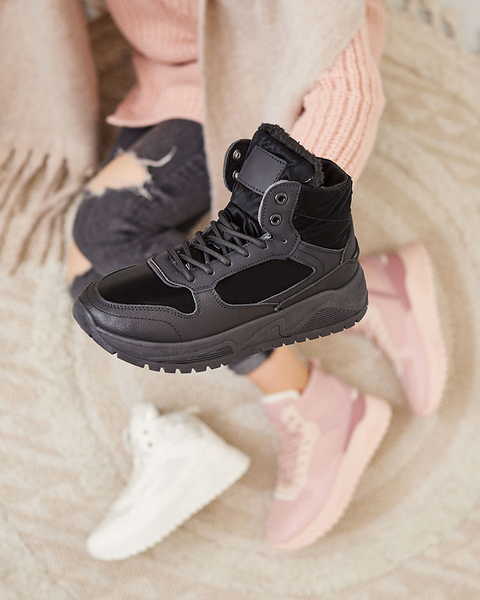 Royalfashion Ocieplane sneakersy damskie z futerkiem Retodaf