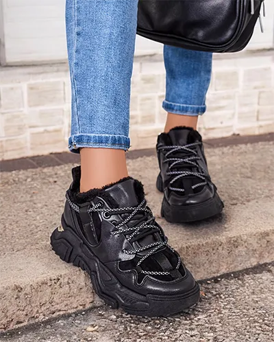 Royalfashion Ocieplane sneakersy damskie Cyrenna