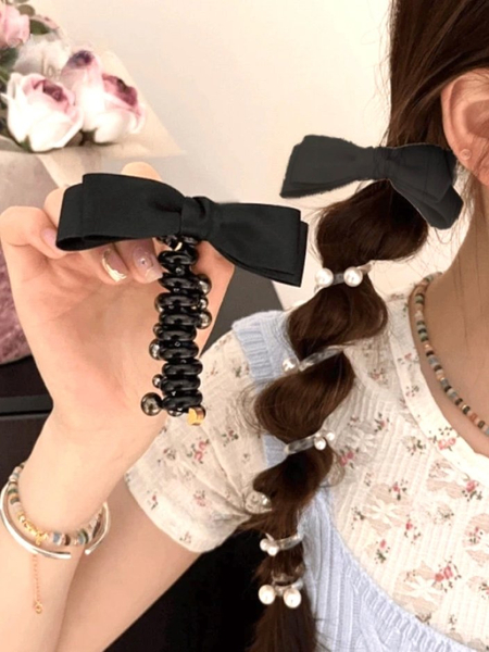 Royalfashion Gumka do włosów sprężynka z kokardką Spirabella