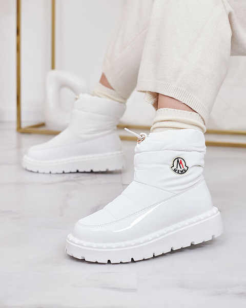 Royalfashion Жіночі черевики на снігоступах білого кольору Ireda