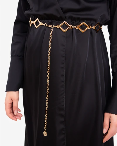 Royalfashion Damski metalowy pasek ozdobny