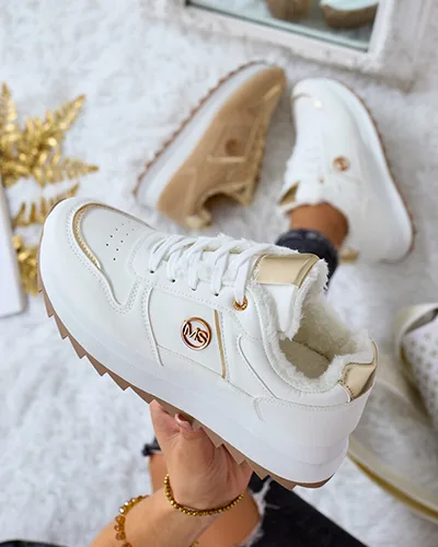 Royalfashion Ocieplane sneakersy damskie z futerkiem Boris