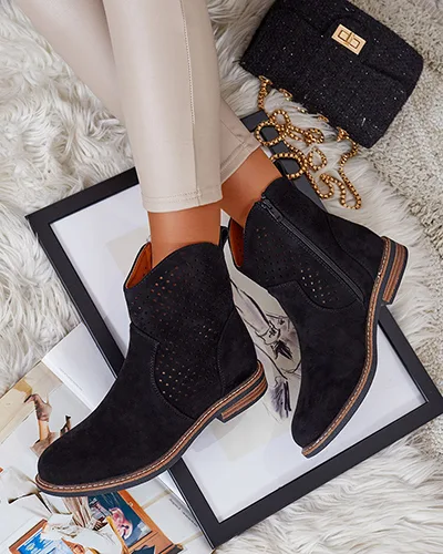 Royalfashion Damskie botki ażurowe Toffas