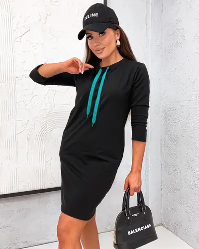 Royalfashion Bawełniana damska sukienka tkaninowa mini