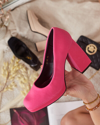 Royalfashion Damskie satynowe czółenka Edessa