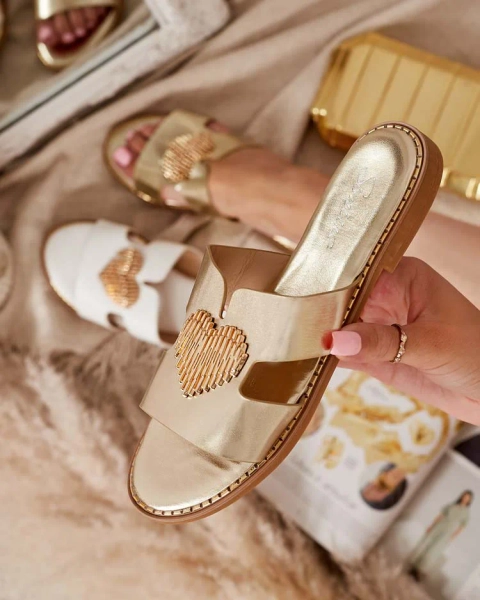 Royalfashion Damskie klapki na płaskiej podeszwie Olis