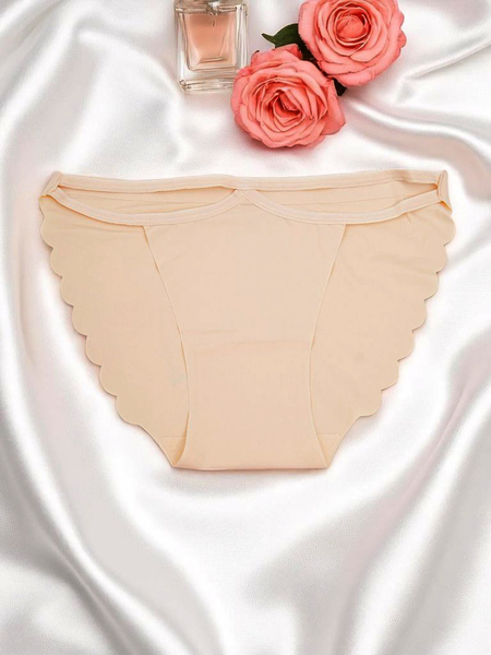 Royalfashion Laserowo cięte Majtki damskie typu figi z ozdobnymi paseczkami Edge Chic