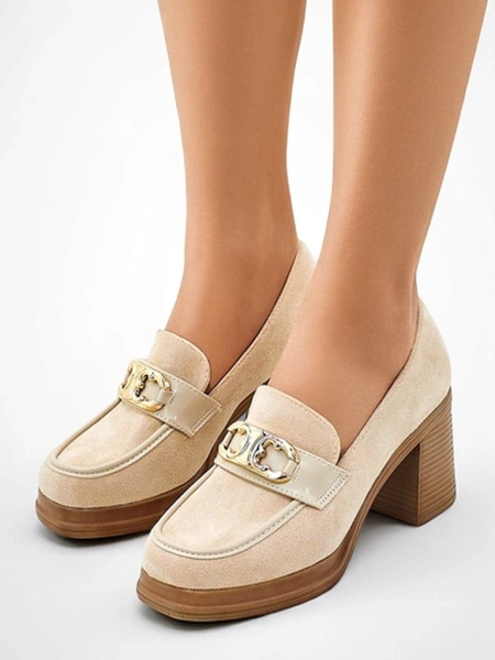 Royalfashion Женські мокасини на блоковому каблуці Qeroy