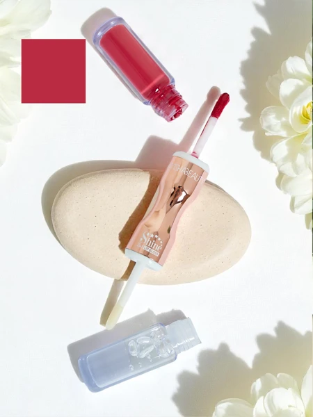 Помада та прозорий блиск для губ 2-в-1 Lady Bug