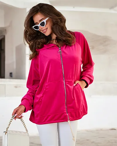 Royalfashion Rozpinana bluza z kapturem damska