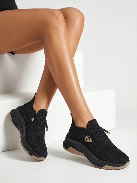 Royalfashion Wsuwane damskie materiałowe buty sportowe Teletta