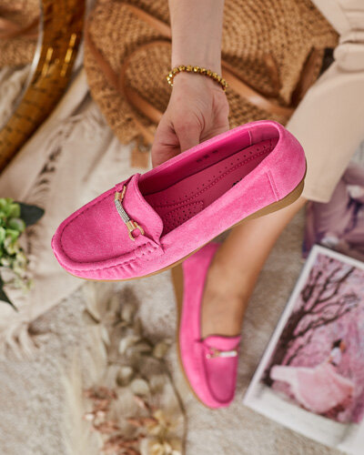 Royalfashion Mokasyny damskie eko zamszowe Ewo