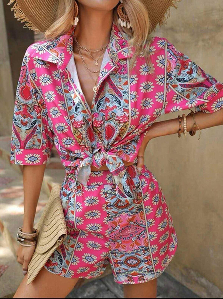 Royalfashion Wzorzysty damski komplet