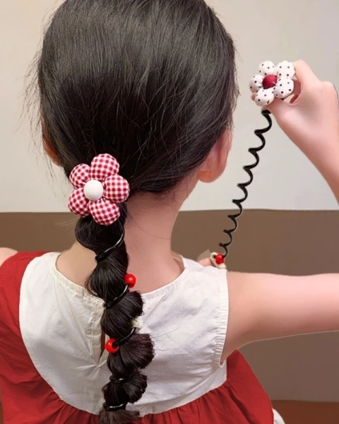 Royalfashion Gumka do włosów sprężynka z kwiatuszkiem Blossom Coil