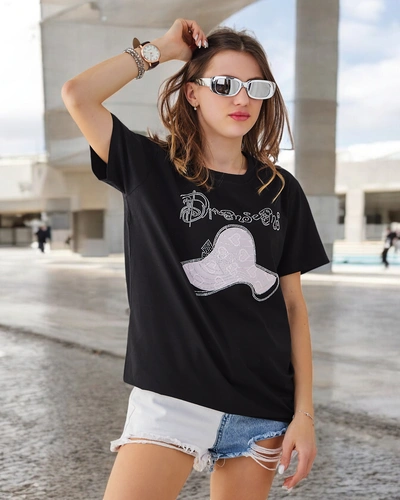 Royalfashion Bawełniana damska bluzka z nadrukiem