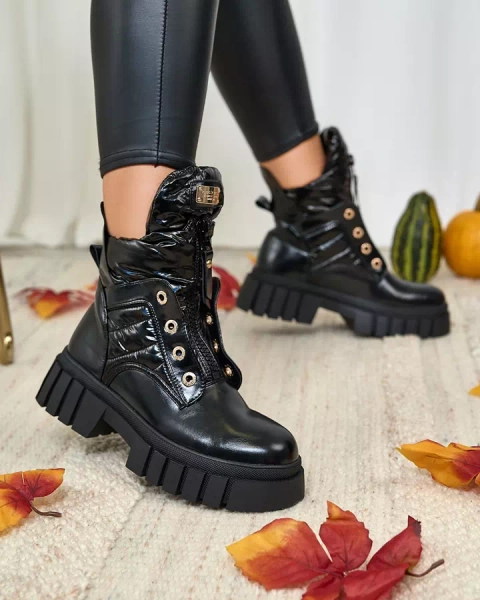 Royalfashion Damskie botki w kolorze czarnym Selilka