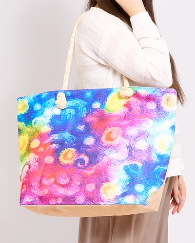 Royalfashion Duża torba materiałowa z printem