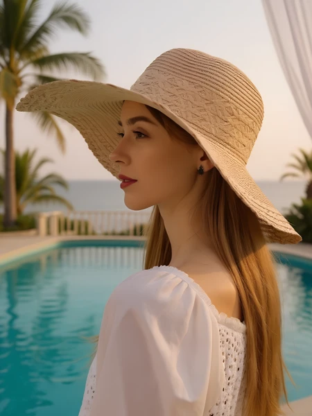 Royalfashion Damski kapelusz słomiany Elorine