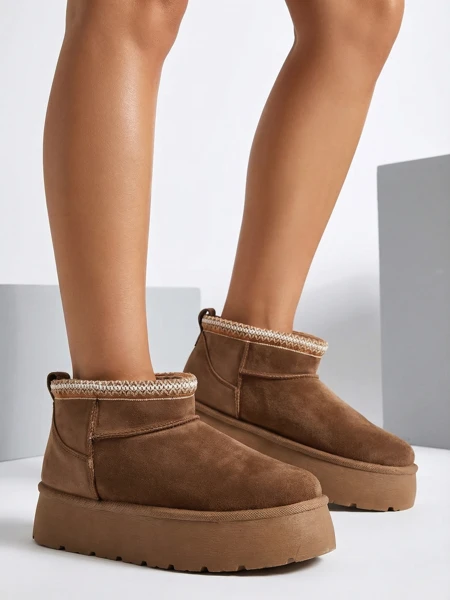 Royalfashion Krótkie buty a'la śniegowce damskie Xoalla