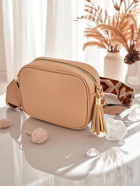 Royalfashion Mała damska torebka z eko skóry z kolorowym paskiem Kovi Lace