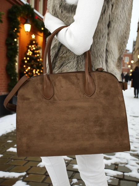 Torebka damska shopper eko zamszowa Dorelle