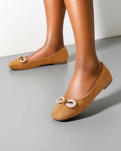 Royalfashion Damskie baleriny z kokardką Cocar