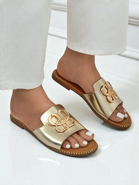 Royalfashion Damskie klapki na płaskiej podeszwie Heraklia