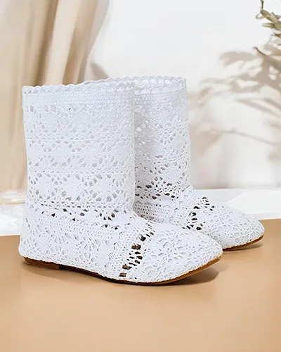 Royalfashion Dziecięce ażurowe botki Ollor