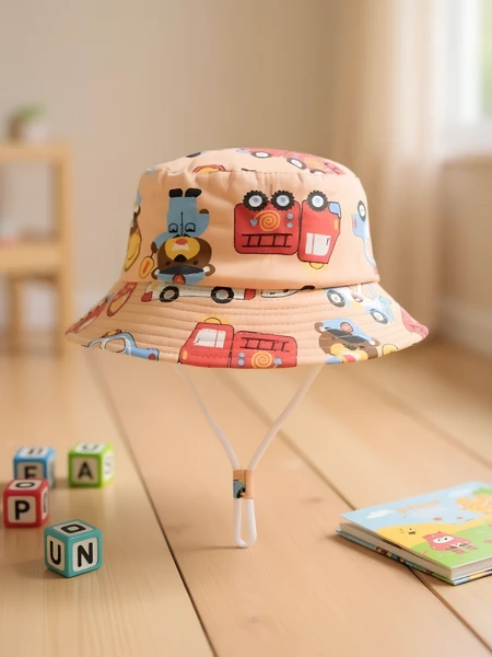 Royalfashion Dziecięcy Kapelusz typu Bucket "Wesołe Naszywki"