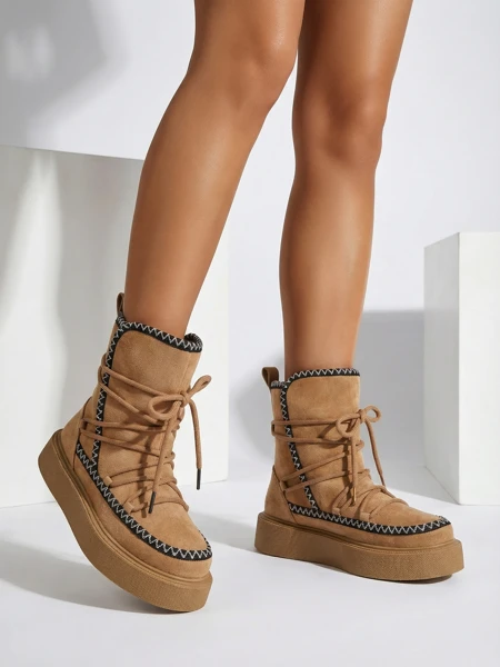 Royalfashion Śniegowce damskie sznurowane Siozi