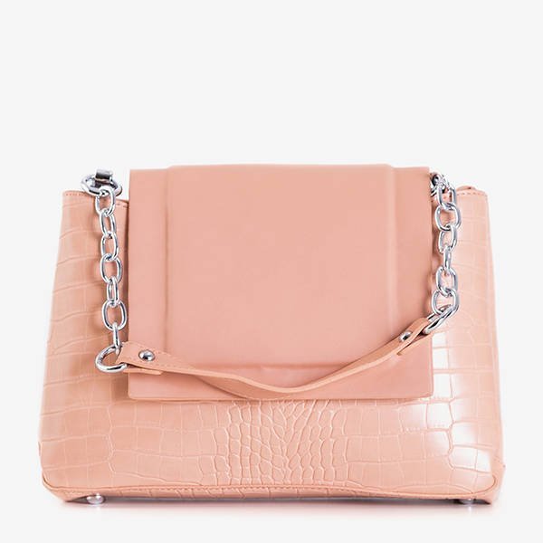 Royalfashion Damska torebka ze zwierzęcym tłoczeniem w kolorze nude