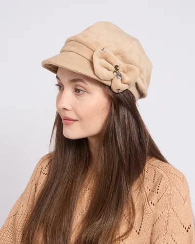 Royalfashion Beret damski z kokardką
