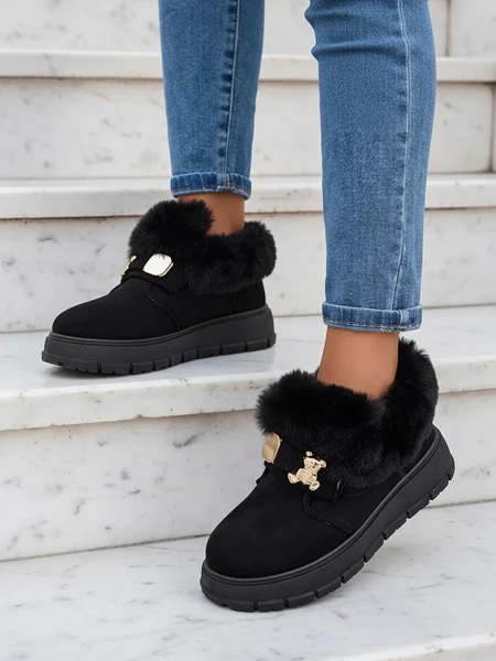 Royalfashion Krótkie buty a'la śniegowce damskie Dobis