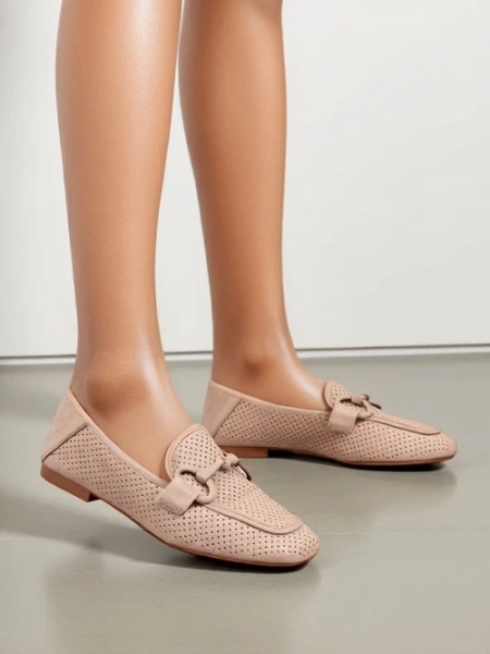 Royalfashion Ażurowe mokasyny damskie Laamba