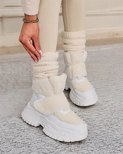 Royalfashion Śniegowce damskie z kożuszkiem Segulla