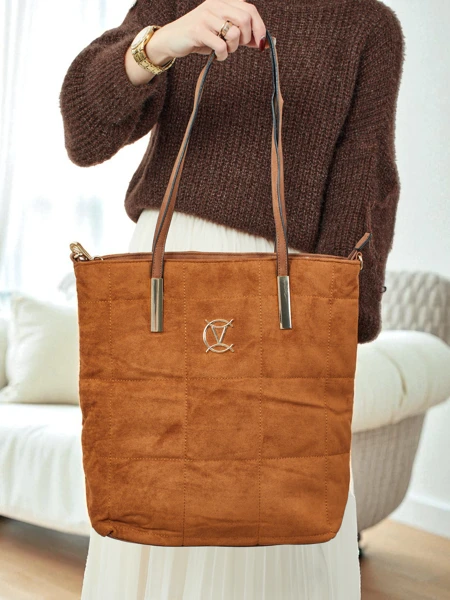 Torebka damska shopper eko zamszowa Caryenne