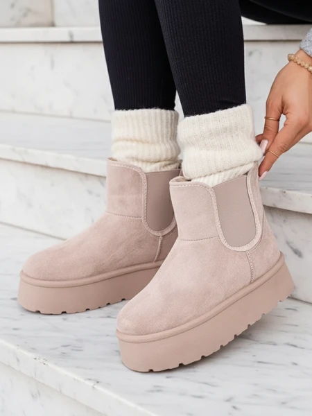 Royalfashion Krótkie buty a'la śniegowce damskie Nomas