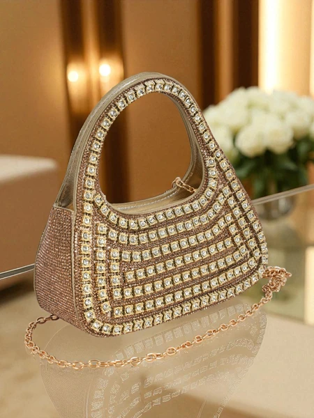 Royalfashion Kopertowa torebka damska z cyrkoniami Myra Quill