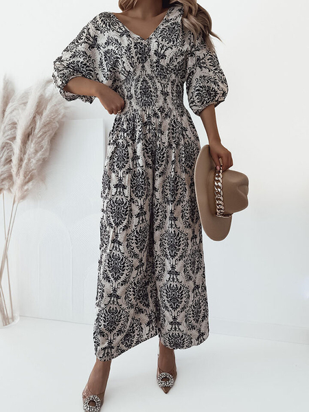 Royalfashion Wzorzysty kombinezon damski