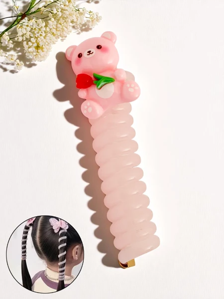 Royalfashion Gumka do włosów sprężynka z misiem Teddy Twist