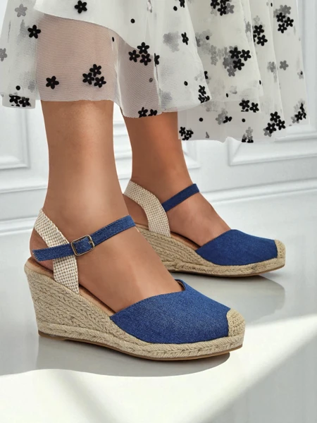 Royalfashion Sandały damskie na koturnie Solara Espadryle