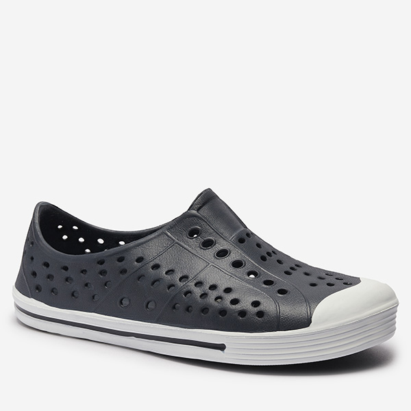 Royalfashion Granatowe ażurowe dziecięce gumowe trampki Jiteri