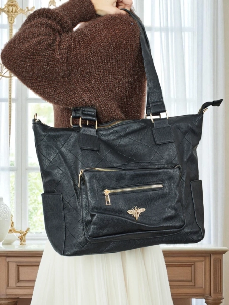 Torebka damska shopper eko skórzana pikowana Marvaya