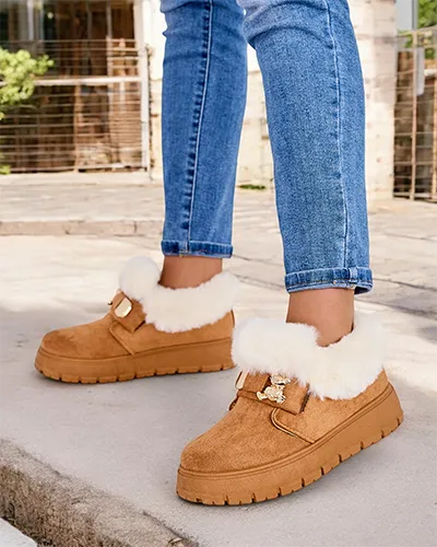 Royalfashion Krótkie buty a'la śniegowce damskie Dobis