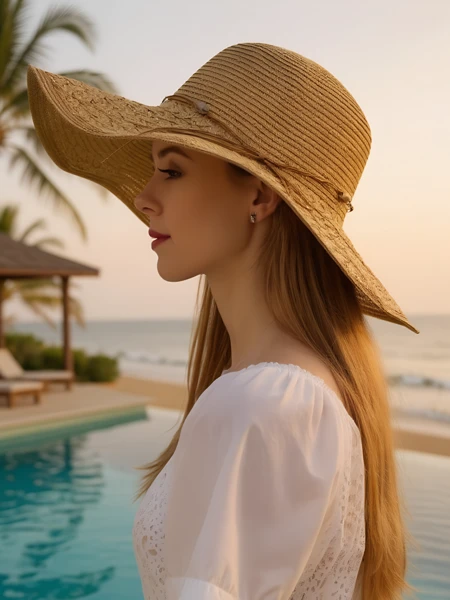 Royalfashion Damski kapelusz słomiany  Aveline